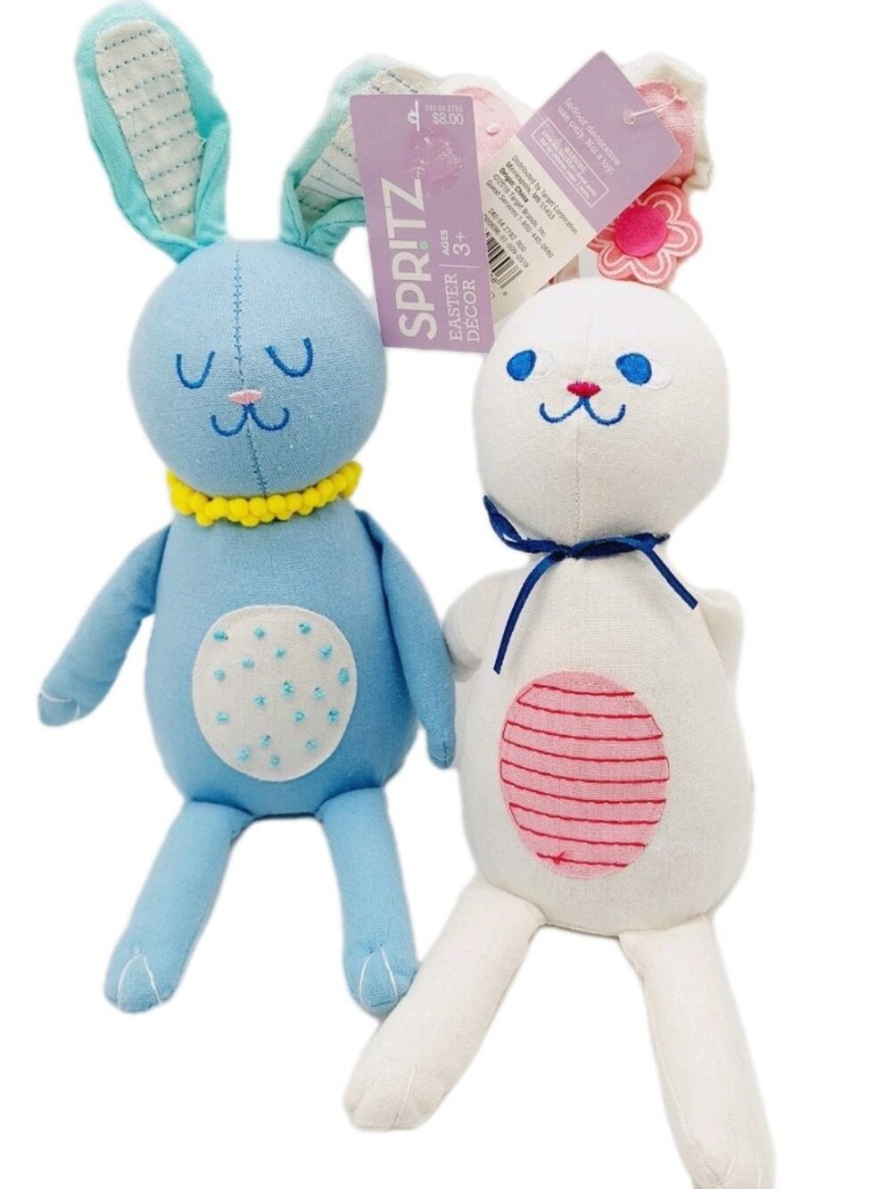 Target Spritz Easter Bunny Rabbits Shelf Sitters Stuffed Animal Plush Set Of 2